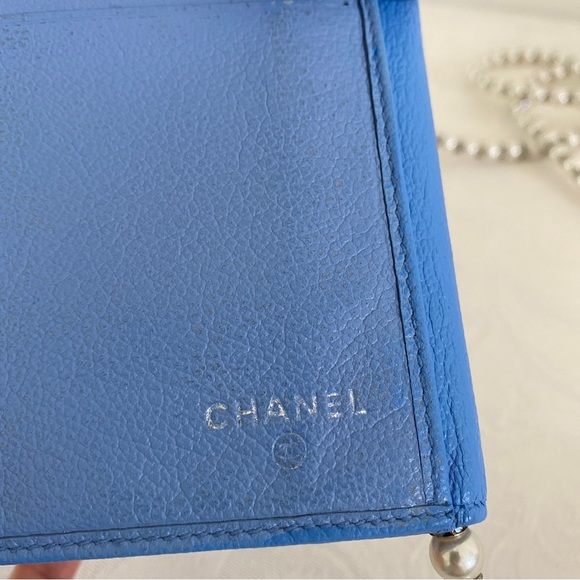CHANEL Blue Camellia Wallet - Picture 11 of 15